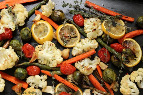 Lemon-Thyme Roasted Vegetables|Craving Something Healthy