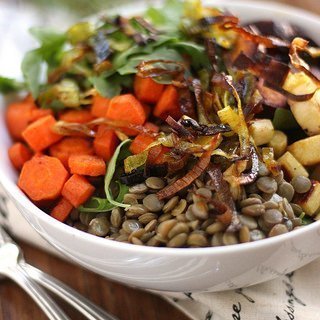 Warm Lentil Salad {Meatless Monday}