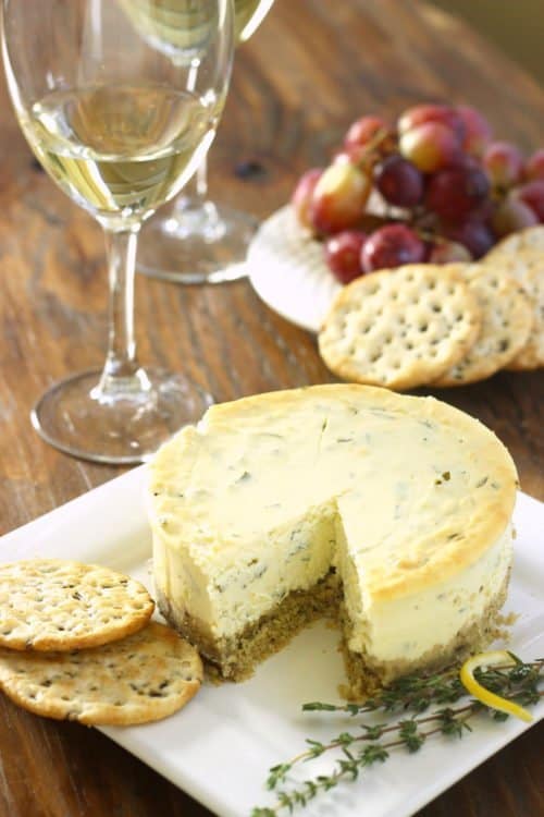 Lemon Herb Savory Cheesecake Appetizer