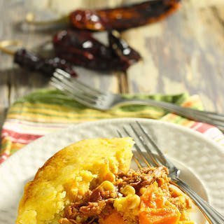 Slow Cooker Barbecue Chicken Pot Pie with Cornbread Crust