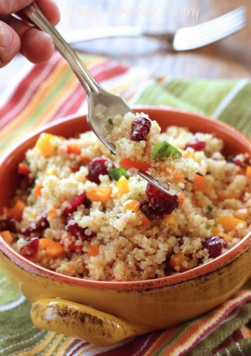 Cranberry Cilantro Quinoa Salad|Craving Something Healthy