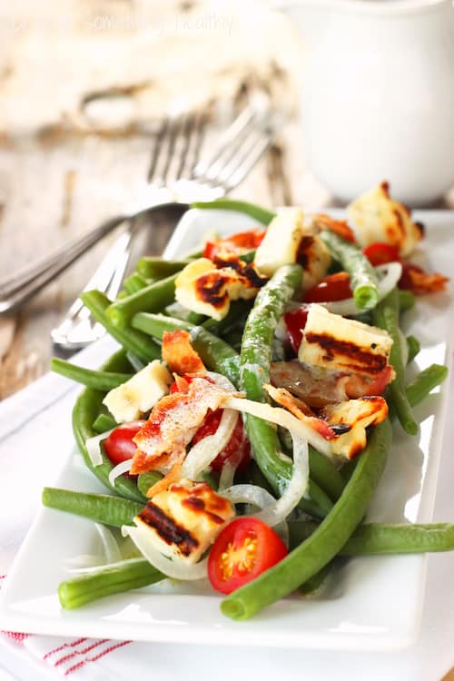 Summer Green Bean Salad with Grilled Halloumi | Craving Something Healthy