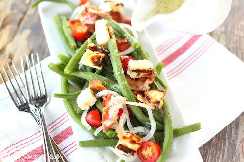 Summer Green Bean Salad with Grilled Halloumi | Craving Something Healthy