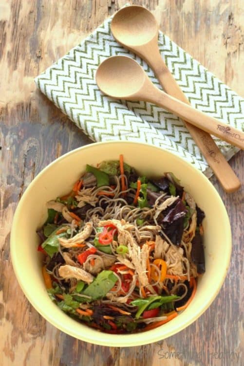 Summer Slow Cooker Asian Chicken Salad Bowls