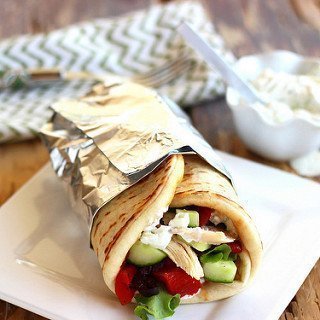 Greek Chicken Gyros with Tzatziki Sauce