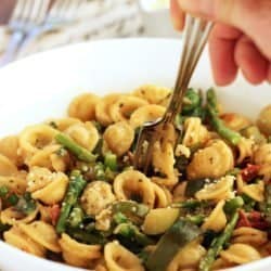 One Pan Orecchiette Primavera