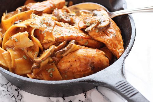 Skillet Tarragon Chicken with Noodles|Craving Something Healthy