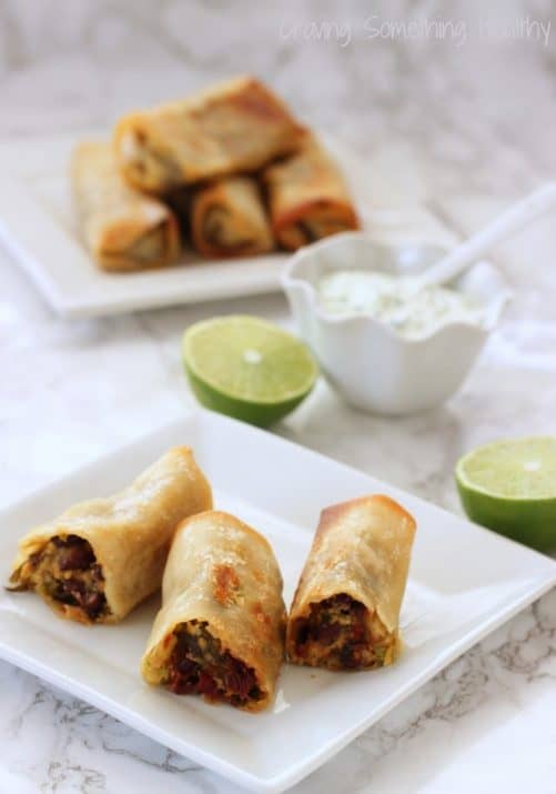 Avocado Black Bean Egg Rolls|Craving Something Healthy