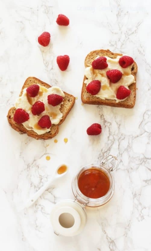 Raspberry Ricotta Toast|Craving Something Healthy