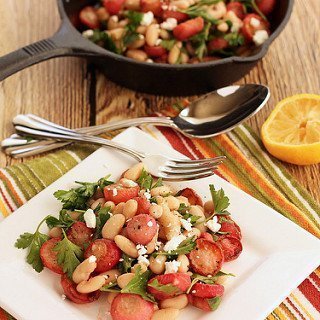 Roasted Radishes and White Beans