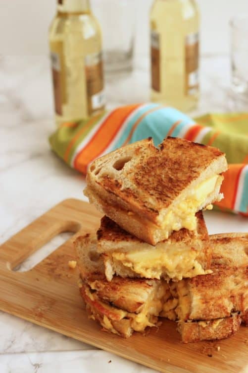 Grilled Cheese with Sharp Cheddar, Brie and Apple|Craving Something Healthy