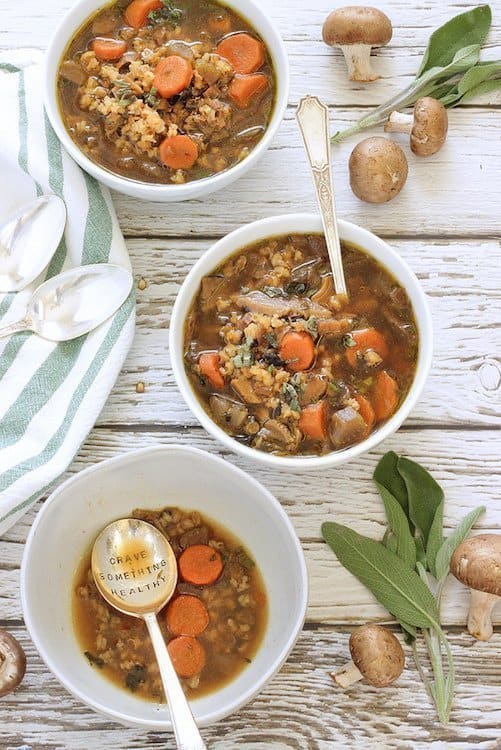 Wild Mushroom and Barley Soup | Craving Something Healthy