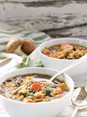 Wild Mushroom and Barley Soup | Craving Something Healthy