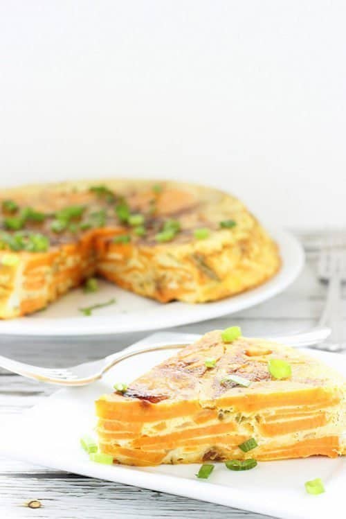 Spanish Tortilla with Sweet Potatoes and Green Chilis