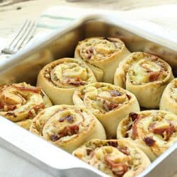 Prosciutto and Cheese Pinwheel Breakfast Rolls|Craving Something Healthy