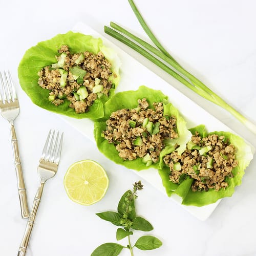 Thai Turkey Mushroom Larb Salad | Craving Something Healthy