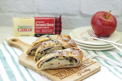 Homemade Spiral Stuffed Apple Cheddar Bread