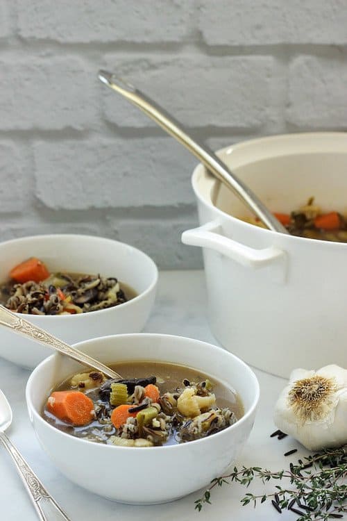 Roasted Vegetable and Wild Rice Soup