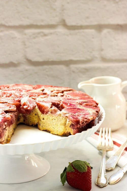 Strawberry peanut butter baked french toast