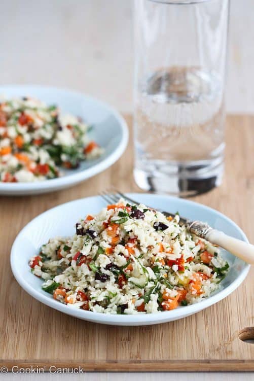 Grated Cauliflower Salad|Cookin Canuck