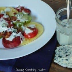 Heirloom Tomatoes With Blue Cheese Dressing and Bacon|Craving Something Health