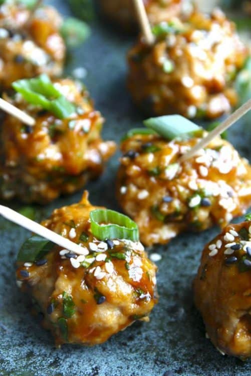 Hoisin Glazed Turkey Meatballs|Healthy Seasonal Recipes