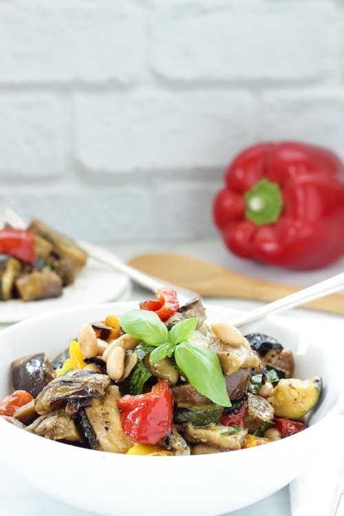 Grilled Mediterranean Vegetables With White Beans