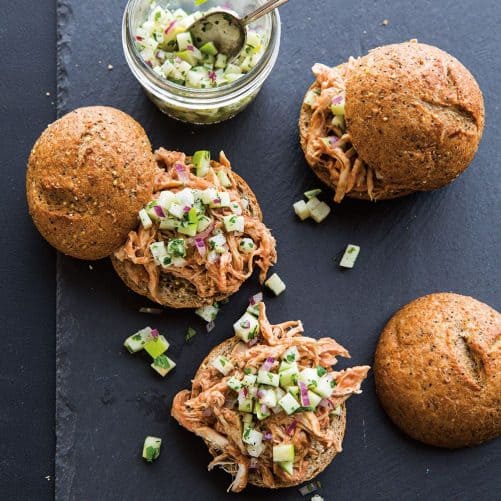 Pulled Chicken Sliders with Apple Jicama Relish|Williams-Sonoma