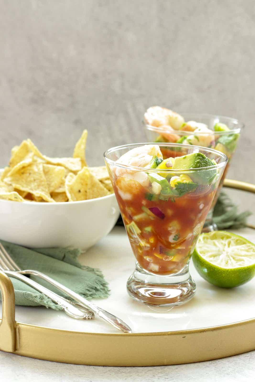 Mexican Shrimp Cocktail with Summer Vegetables