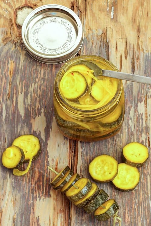 Refrigerator Zesty Zucchini Pickles