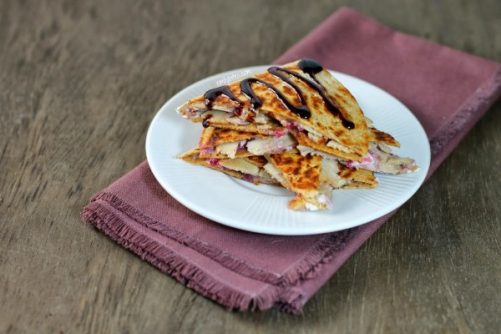 Turkey Cranberry Quesadillas|Emily Bites