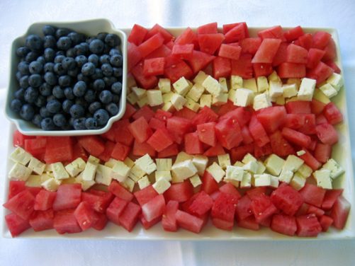 http://wenderly.com/2010/07/02/patriotic-watermelon-feta-flag/